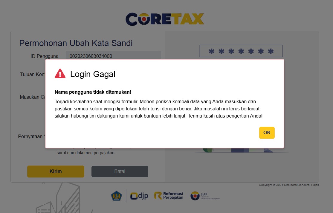 giok2410's tweet photo. @kring_pajak Saya mau aktivasi/lupa kata sandi tapi selalu gagal padahal sudah terdaftar di DJPonline ,bagaimana solusinya? https://t.co/Hkbj1zjAb7