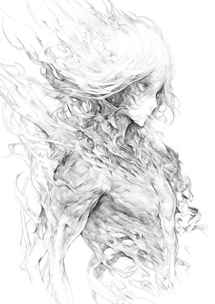 #一次創作祭り夏の陣2025
iPadで鉛筆画っぽく描いています！