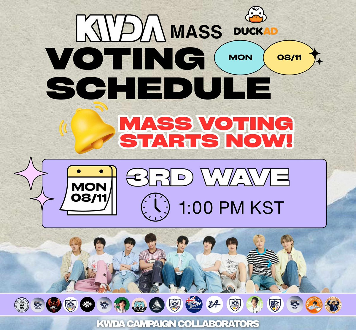 🚨 MASS VOTING - 3RD WAVE STARTS NOW! 🚨 

It’s the 3rd and final wave! Drop ALL you’ve got for AHOF! Give your absolute best! No matter the results, let’s give AHOF a great fight! Let’s finish strong!

 🔔 Exit the app right after casting your votes to help reduce traffic!