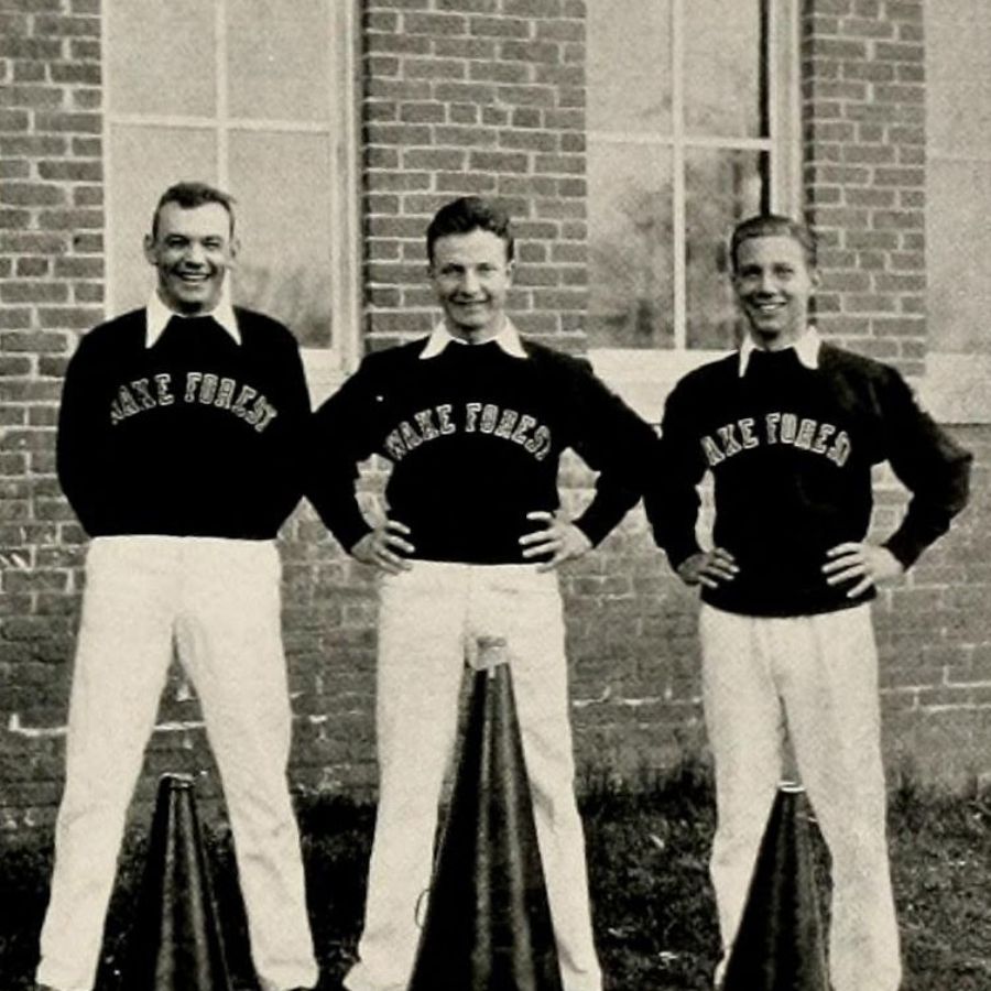 withlovesyleste's tweet photo. Imagine thinking a male cheerleader is some new 'woke' thing when the first cheerleader in 1898 was a man, and cheer squads were all-male for decades before women joined. Embarrassing. https://t.co/kyFOzdeYrn