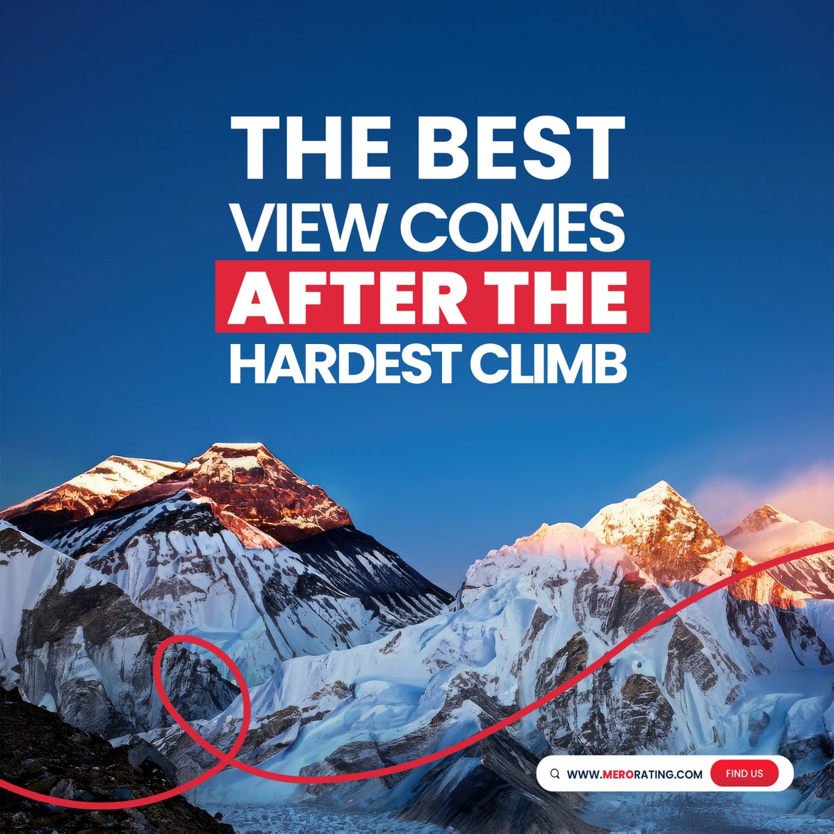 Every mountain looks impossible until you start climbing. Life’s toughest challenges often feel like walls too high to scale. But every step you take, no matter how slow or exhausting, brings you closer to the peak.🙌

Keep climbing. Your best view is waiting.