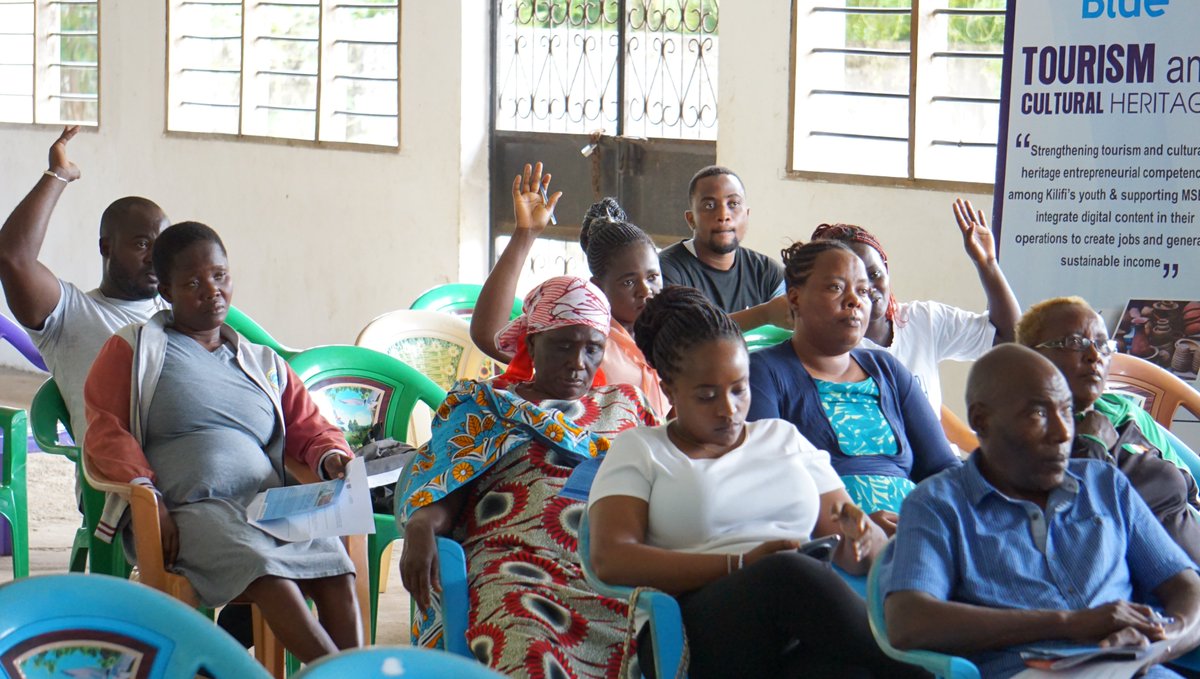 KuzaBlu's tweet photo. Watamu’s cultural tourism entrepreneurs wrapped #GoBlueProgram training ready to apply new skills—from marketing to photography &amp; storytelling.

Confidence fuels growth.

#BlueEconomy #CulturalTourism #SMEDevelopment #Watamu #KenyaTourism https://t.co/N1k6J5J4xz