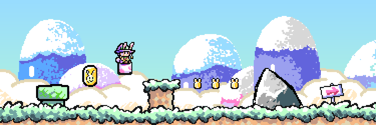 Me hice un nuevo banner
(Inspirado en Yoshi's island)

#banner #oc #aseprite #pixelart