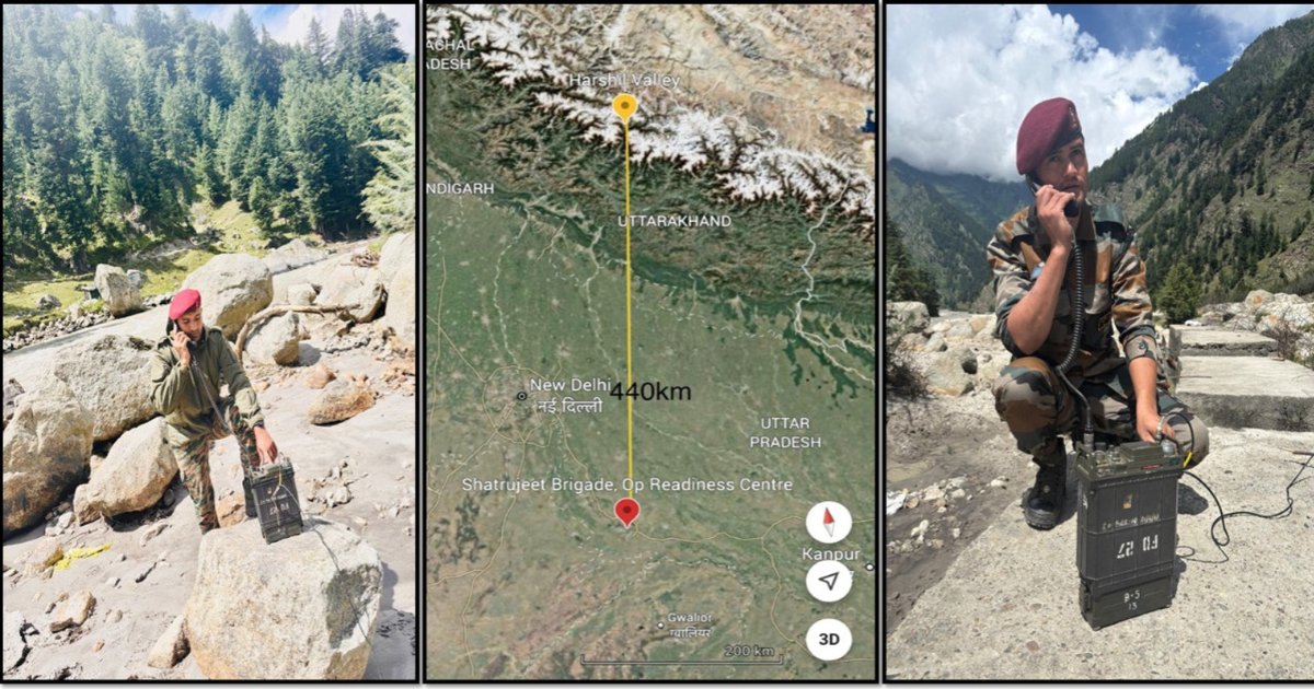 ZoyaAliKh's tweet image. #MudslideReliefOperations
#HADR

In yet another initiative to restore communication, #Suryasignallers of #ShatrujeetBrigade successfully established a 440 km High Frequency (HF) manpack radio link between #Harsil and #Agra, bridging a critical communication gap in Harsil sector