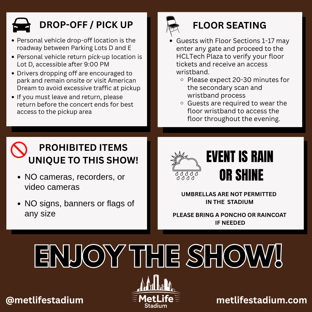 MetLife Stadium (@metlifestadium) on Twitter photo Headed to Chris Brown's Breezy Bowl XX this week? Here's all you need to Know Before You Go! π€ πΆ
π bit.ly/3JbNRaq Headed to Chris Brown's Breezy Bowl XX this week? Here's all you need to Know Before You Go! π€ πΆ
π bit.ly/3JbNRaq