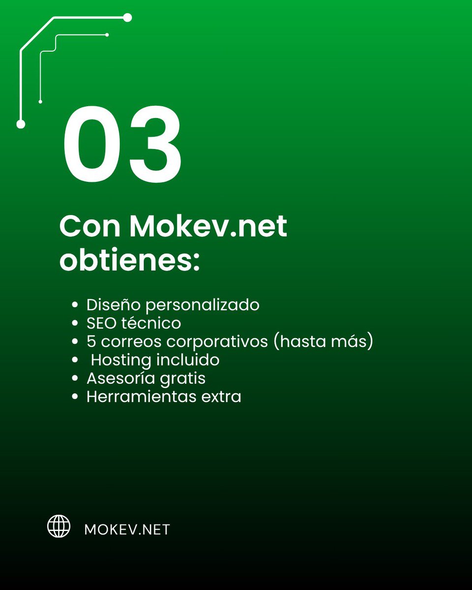 Mokev_net's tweet photo. 💻 ¿Tu negocio aún no tiene página web?
En https://t.co/aBs6hAm8jJ creamos sitios modernos, rápidos y listos para vender 🚀
✅ Diseño personalizado
✅ SEO incluido
✅ Hosting + correos corporativos
📅 Agenda tu asesoría gratis → https://t.co/xBohEsR0v0
#MokevNet #Emprendedores https://t.co/wzDxC6bEG0