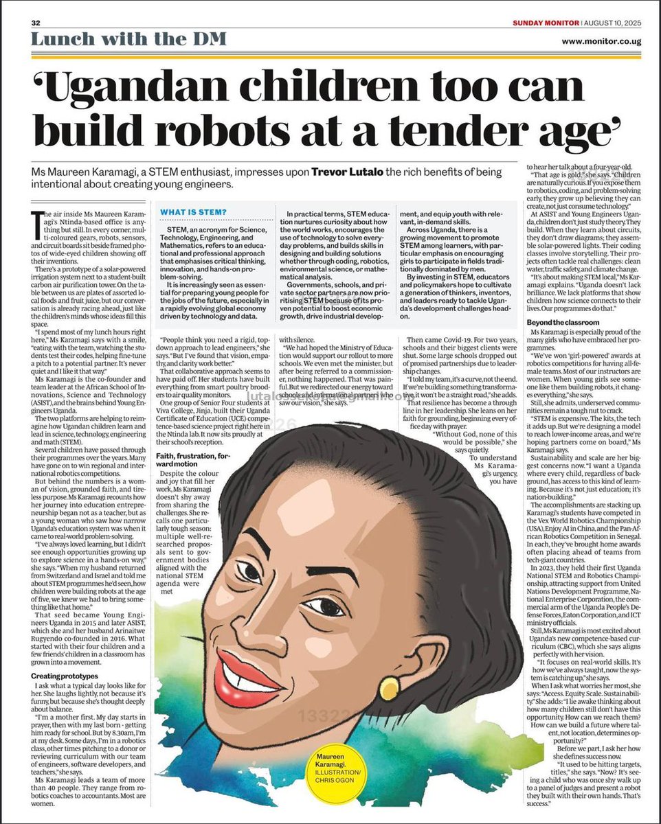 Jussie Kabajungu🇺🇬 (@jkabajungu) on Twitter photo <a href="/Kamaureen/">Maureen Ayebare Karamagi</a>, the CEO of <a href="/YoungEngneersUG/">Young Engineers Uganda</a> talking about their journey and the mission to inspire the next generation of Ugandan scientists and problem solvers, one child at a time! #YoungEngineers
#UGROBOTICS2025
#ResearchNews <a href="/Kamaureen/">Maureen Ayebare Karamagi</a>, the CEO of <a href="/YoungEngneersUG/">Young Engineers Uganda</a> talking about their journey and the mission to inspire the next generation of Ugandan scientists and problem solvers, one child at a time! #YoungEngineers
#UGROBOTICS2025
#ResearchNews