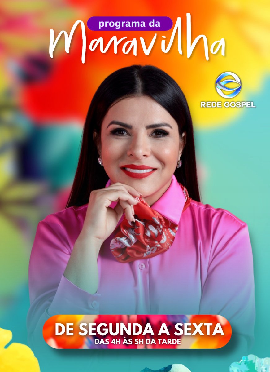 É OFICIAL!🤩✨💜🩵 A partir de agora estaremos juntos de segunda a sexta, das 4h às 5h da tarde🎉

É Maravilha todas as tardes na tela da Rede Gospel para você! #ProgramaDaMaravilha