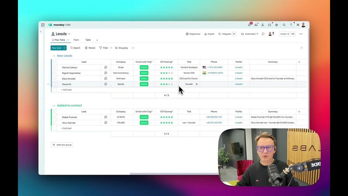 RiteKitAPI's tweet photo. Video : #DataEnrichment in monday CRM by CXLABS 🎞 📊 - https://t.co/gvDJNfWCeW 👈🏼 See the ad on the link and get the #CompanyLogoAPI that does what  #chatGPT and #Grok can't do. #EnrichmentAPI https://t.co/Yb6P8Ft6s5