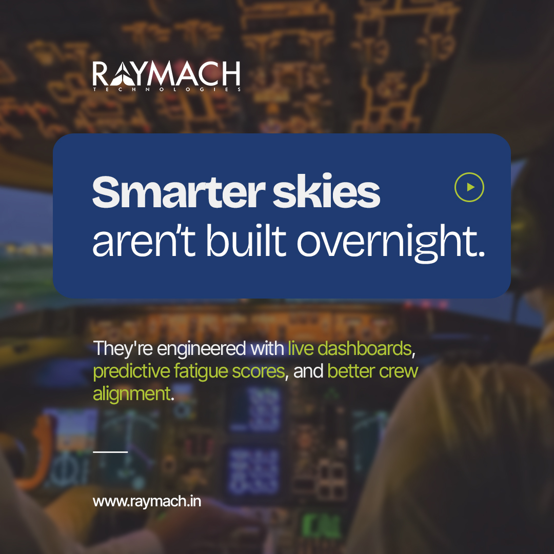 RaymachTech's tweet image. Smarter skies aren’t built overnight.
With live dashboards, predictive fatigue scores &amp;amp; better crew alignment — RayMach powers faster, clearer decisions from cockpit to control tower.
 raymach.in
#AviationTech #CrewReadiness #FlightOps #AirlineOps  #RayMach