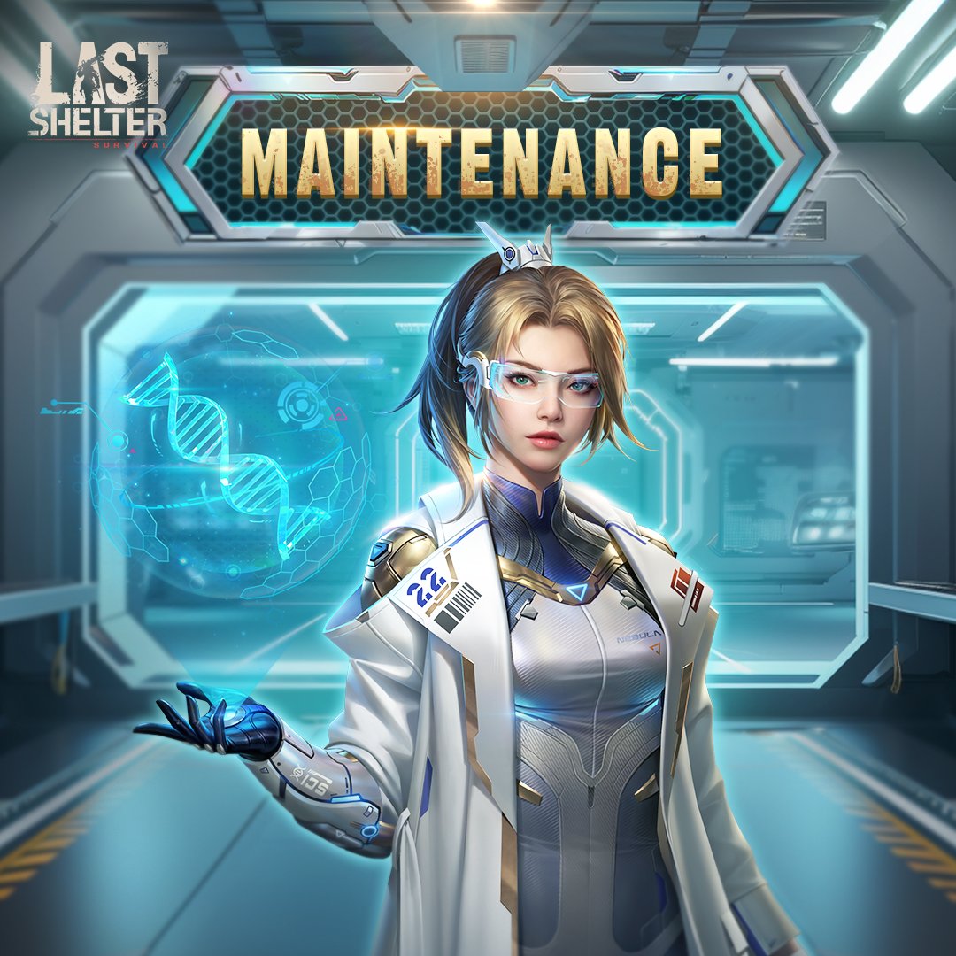 ls_survival's tweet photo. MAINTENANCE NOTICE  The server will be undergoing maintenance at 06:00 - 09:00(Game Time) today. During this time the game will not be available. If any special occasion arises, the opening will be delayed. Compensations will be sent when the server re-opens. #LastShelter https://t.co/J02u63zx1e