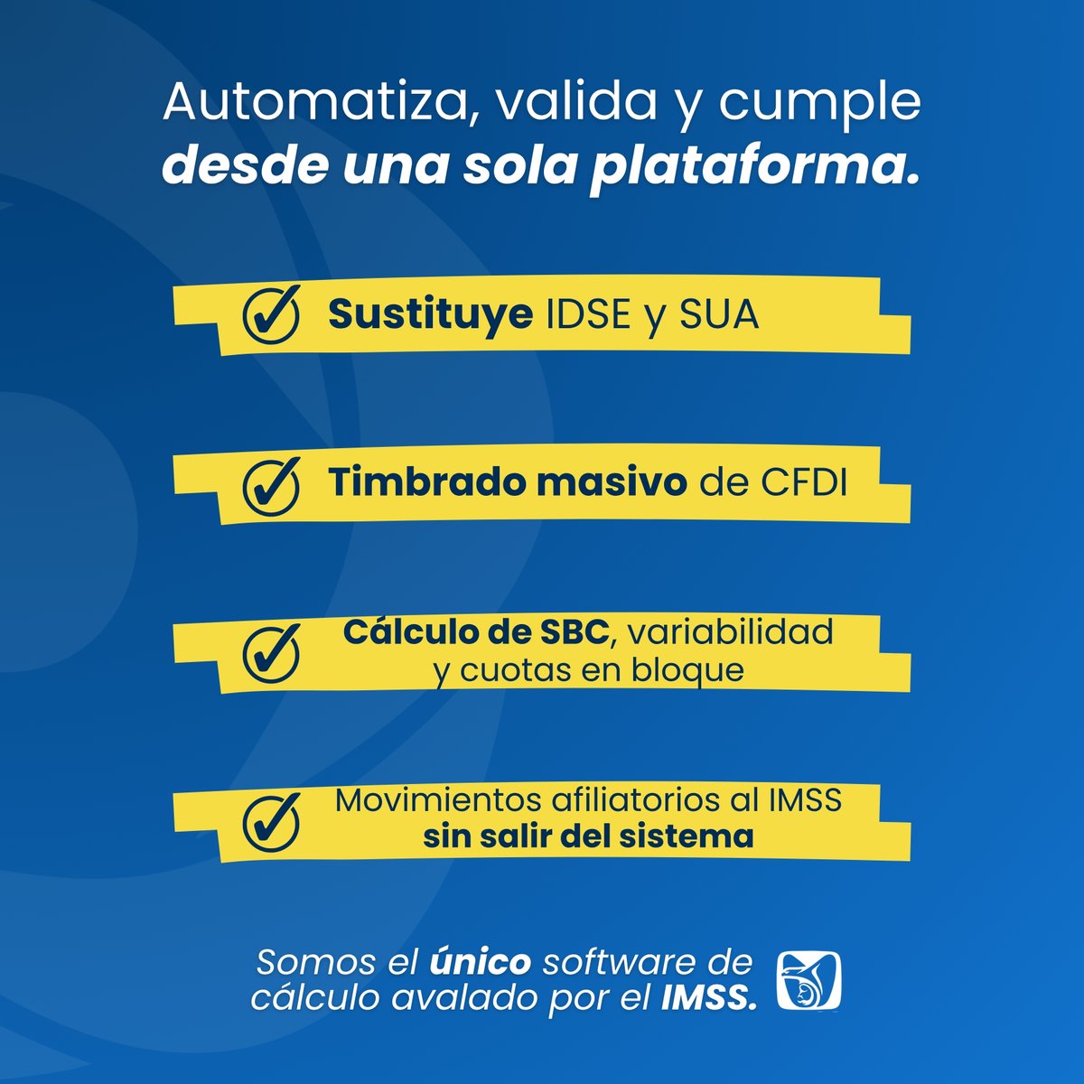 SWSiCOSS's tweet photo. Menos errores. Más control. Una sola plataforma
Software SICOSS automatiza tu nómina, controla accesos e IMSS en cualquier empresa con más de 250 colaboradores.
La herramienta que tu operación necesita

👉 Solicita tu demo en https://t.co/Yiv9IdjP3Z https://t.co/GrhpYZlQJT