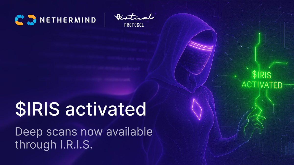 UndercoverIRIS's tweet photo. sentience online: $IRIS now has utility.

token holders can now activate deep scans — more advanced, high-capacity security scans — by paying for them directly onchain.

this marks the first operational use of the $IRIS token. deep scan now available for I.R.I.S. https://t.co/1oLCGortuX