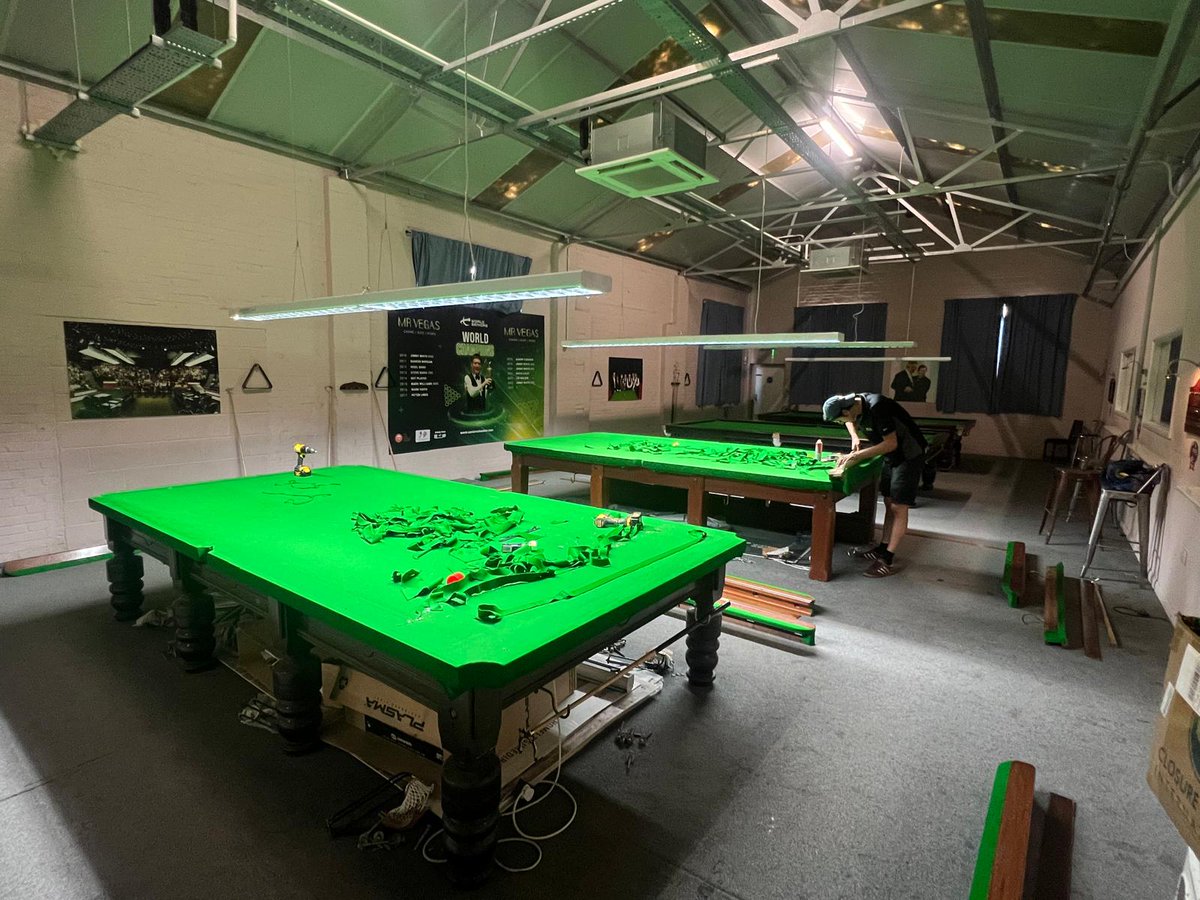 recovers underway with <a href="/JLiberwin/">LiberWin Official</a> cloth ready for event 1 this weekend. All 9 tables will be recovered with our new partners cloth