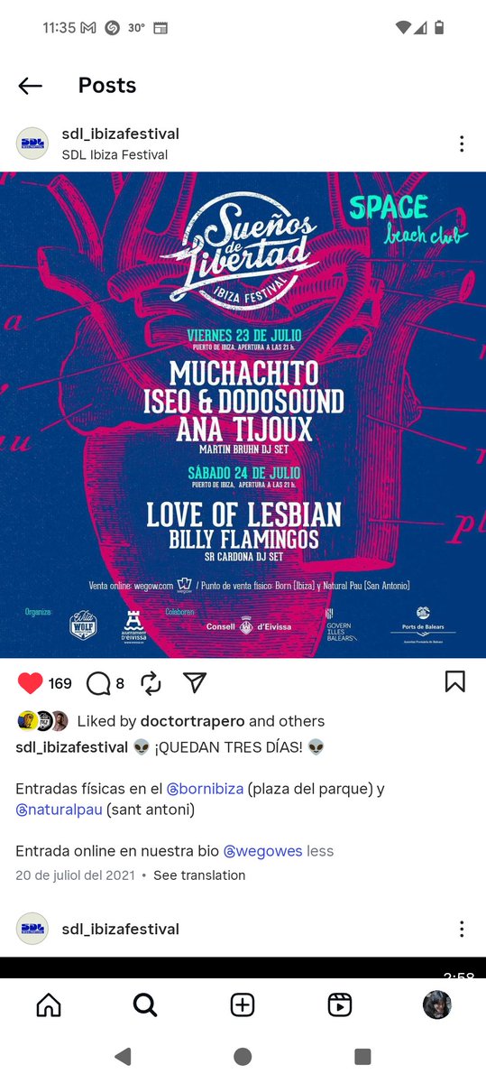 montirurit's tweet photo. @CriadoEnterado En #Ibiza hay un festival chiquito,#SueñosDeLibertad. Al ser una isla pequeña cuesta mucho traer música y cultura, pero aún así, han venido muchxs grandes artistas como #Amaral #DePedro #Amparanoia #Zenet #ElKanka y un largo etcétera. Espero que siga por muchos años más🤗🎶❤️ https://t.co/yB1DEjP5K5