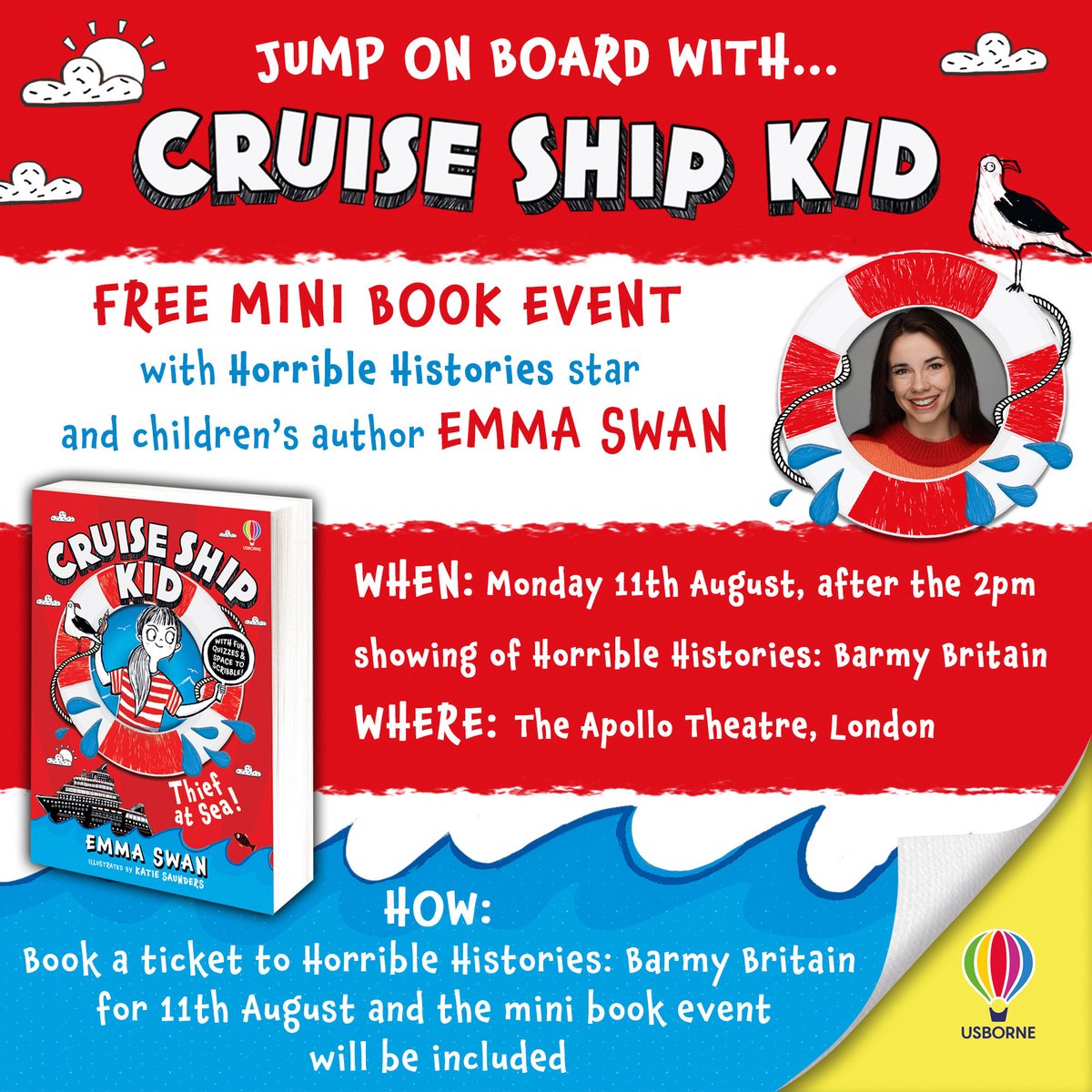 If you're coming along to see Barmy Britain - the Best Bits! in the West End this afternoon, then do stay afterwards for this special event with one of the show's stars, Emma Swan! 📖

It's free to ticketholders for the 2pm performance!