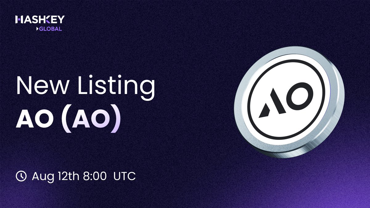 📢 New Spot Listing: $AO <a href="/aoTheComputer/">ao</a>

✅ AO Deposits &amp; Withdrawals (AO): Opened
✅ AO/USDT Spot Trading: 8:00 UTC, Aug 12

Join Now 👉 bit.ly/4eTZL3V
🔗 More details bit.ly/4frZ8iY
