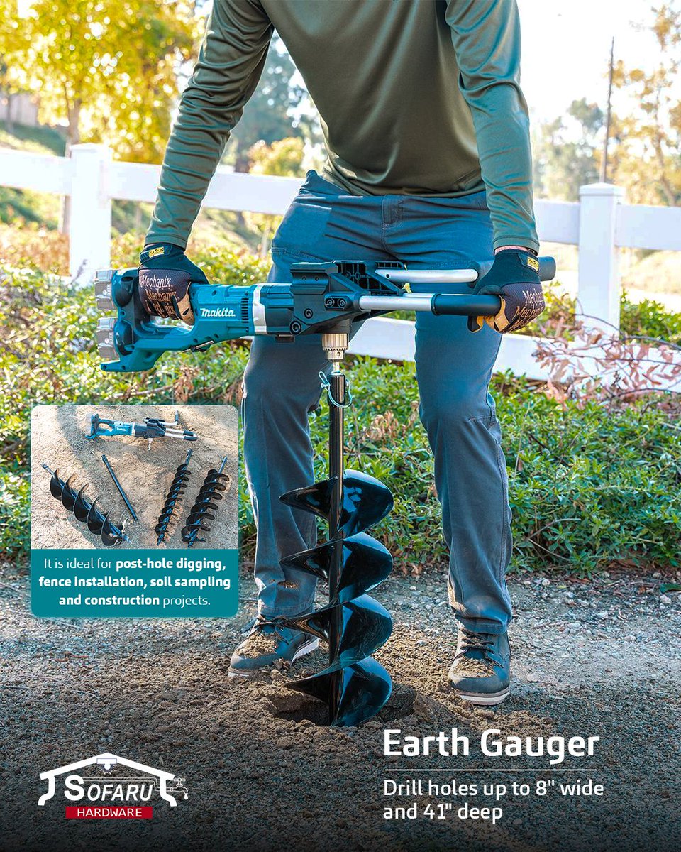 sofarultd's tweet photo. Makita Earth Auger — Power Through Any Ground

Drill deep and fast with Makita’s high-torque Earth Auger, perfect for fencing, planting, landscaping, and construction foundations. Built for maximum control and efficiency, it powers through soil with ease.

📞 0786394551 for price https://t.co/5GkgtqCrqB