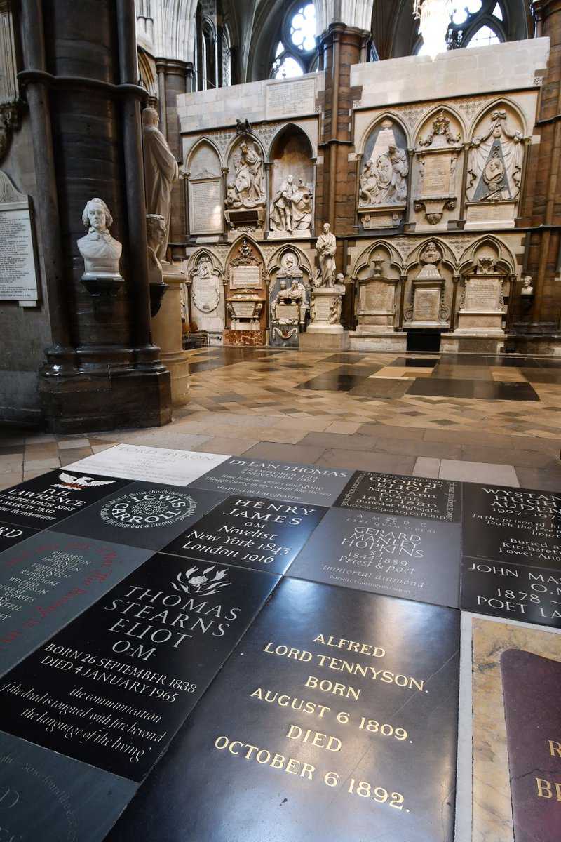 P is for Poets’ Corner. Known around the world as a place of pilgrimage for literature lovers, it is here that more than 100 of our greatest writers are buried or memorialised.

Geoffrey Chaucer, author of The Canterbury Tales, was the first writer to be buried here. Over the