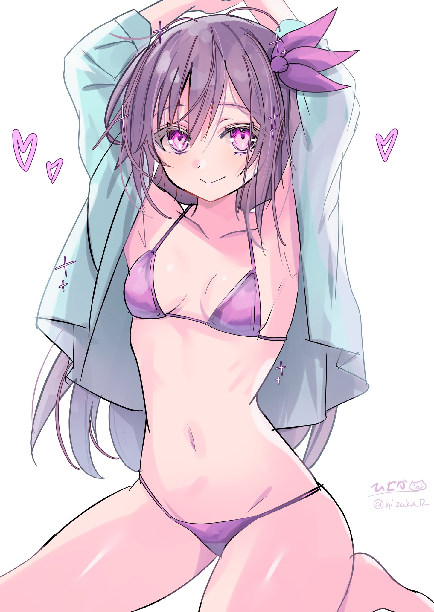 アニメ風手描き水着イラスト アズールレーン 水着江風 - 凪白みとのイラスト - pixiv