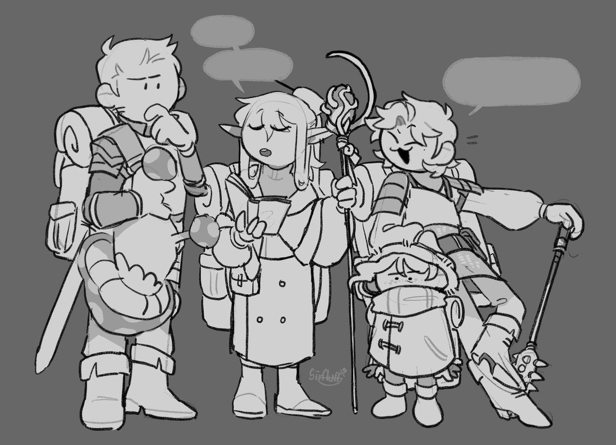 sir_fluff_butts's tweet photo. shoutout to that one dugeon meshi AU i had going on for bunch of my ocs, made like 4 peices of art of, and had it never reaserface ever again https://t.co/TbhhHEdE9K