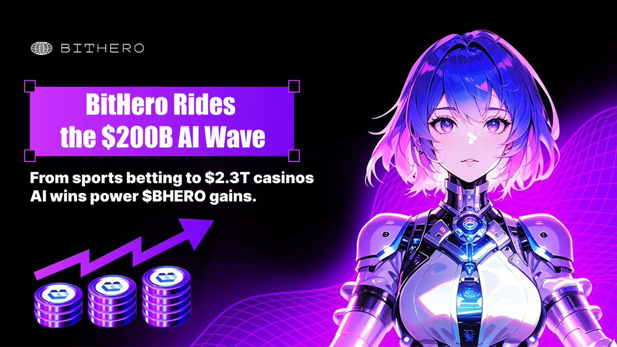 🚀 AI Is Taking Over a $200B Market And So Is BitHero

💹 The $200B sports betting boom is just the beginning, AI is transforming the entire gaming world. From Sportradar's Bettor Sense to ESPN BET's Fantasy integration, proof of this shift is everywhere. And in the $2.3T casino