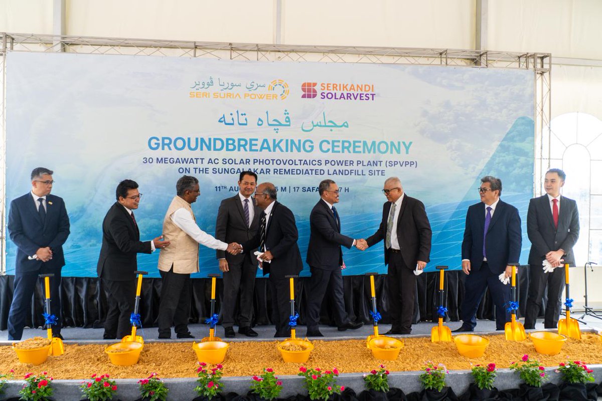 High Commissioner-Designate attended the groundbreaking ceremony of the 30 Megawatt AC Solar Photovoltaic Power Plant by Seri Suria Power and Serikandi Solarvest,