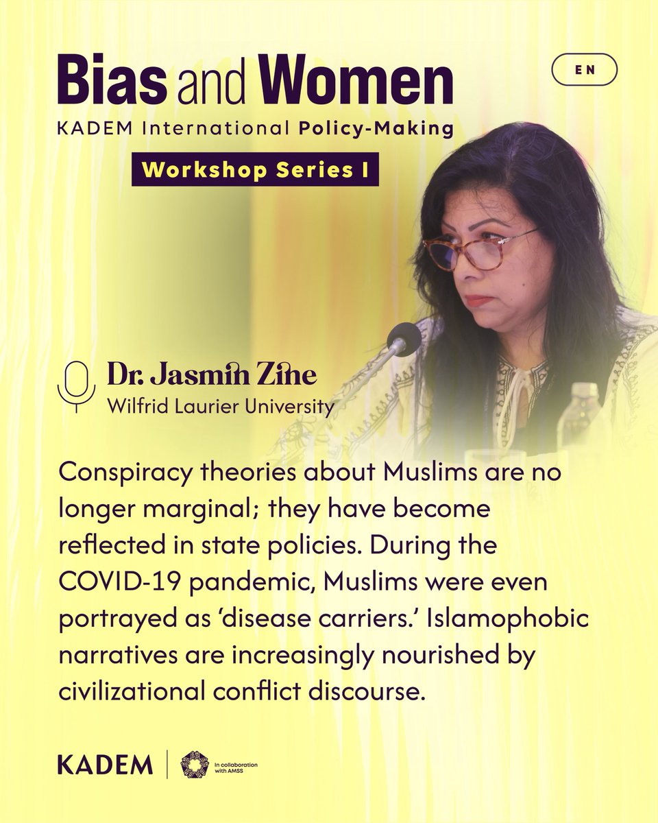 ✍🏻 Önyargı ve Kadın Çalıştayımıza katılan Wilfrid Lourier Üniversitesi’nden Dr. Jasmin Zine’nin konuşmasından öne çıkanlar…
#BiasandWomen