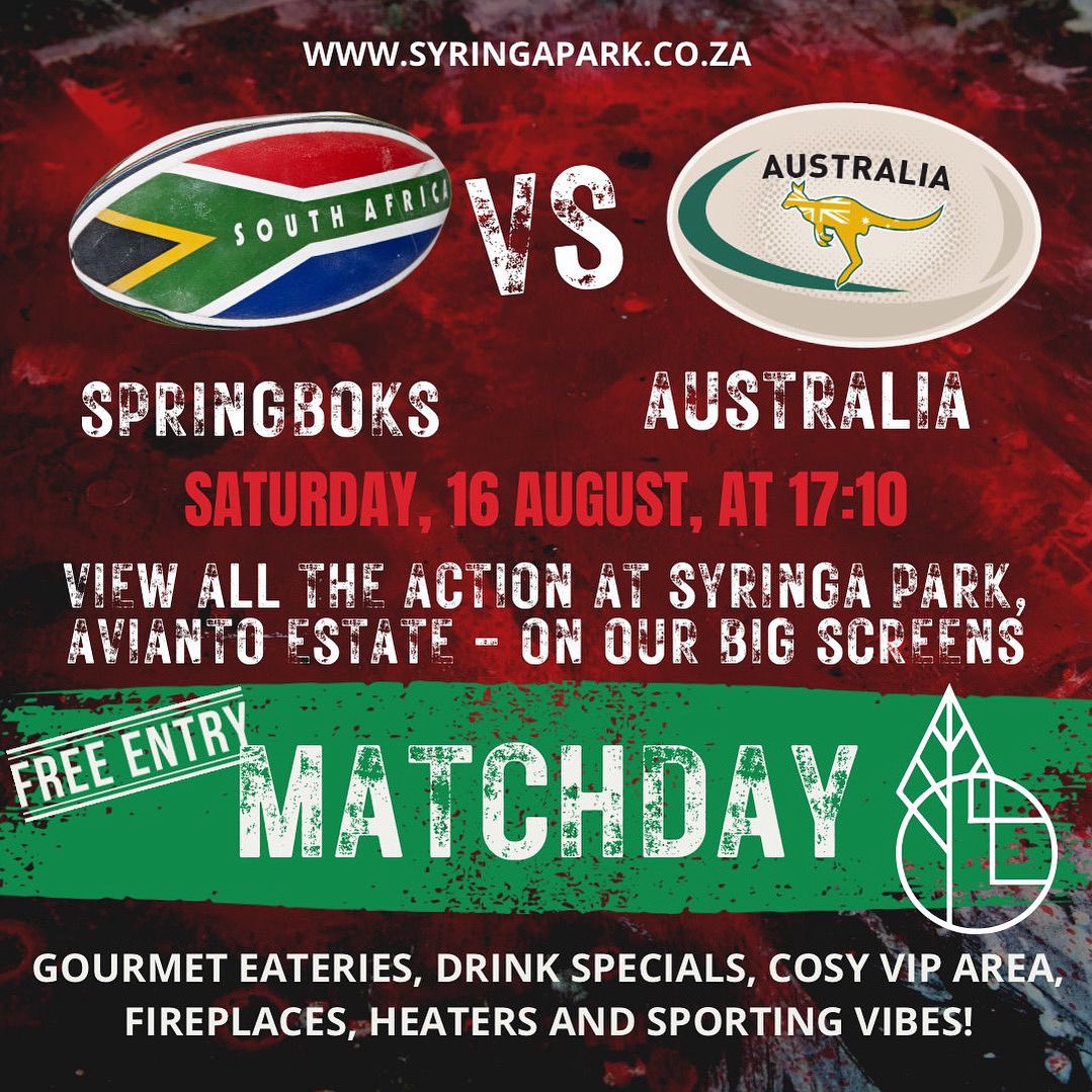 syringapark's tweet photo. 🇿🇦 SA vs Australia – Catch the Clash LIVE at Syringa Park! 🇦🇺 https://t.co/INfwsxmkCP