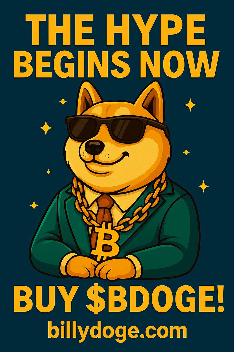 BDoge59849's tweet photo. 🚀 The wait is over… $₿DOGE is here to shake up the meme coin world!
We’re not just another token — we’re building a movement.
🔥 Get in early, join the community, and ride with Billy Doge straight to the moon.
👉 https://t.co/knx7lqMgIC
#BillyDoge #₿DOGE #MemeCoin #Crypto #ToTheMoon #DogecoinFamily #CryptoCommunity #PumpIt #CryptoHype #MemeCoinSeason