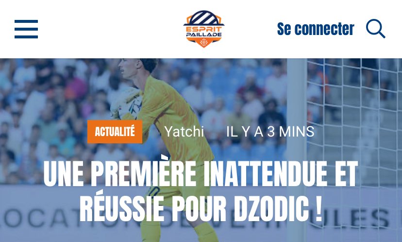 EspritPaillade's tweet photo. Profitant de l'absence de Michel, Viktor #Dzodic a effectué sa première dans les buts du MHSC. 🟠🔵
De quoi laisser penser un avenir prometteur ? 🤔
https://t.co/hiqunK7kQv https://t.co/OIi7kisPuL