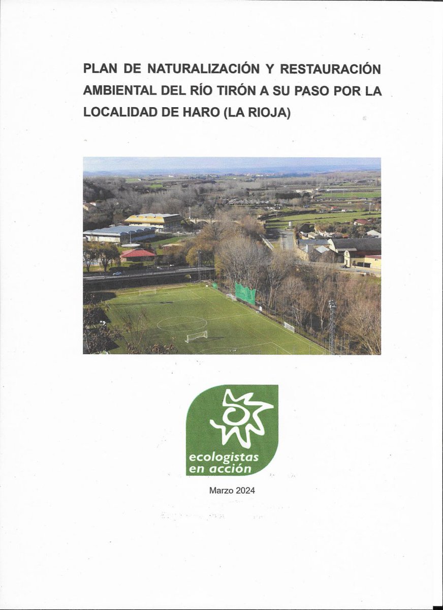Santi_MBarajas's tweet image. El río Tirón a su paso por Haro (La Rioja), necesita ser renaturalizado. Además es de los pocos sitios donde vive el Visón Europeo. El año pasado presentamos al Ayuntamiento un proyecto para su renaturalización, pero lo rechazó, y renunció a la financiación europea. Lamentable.