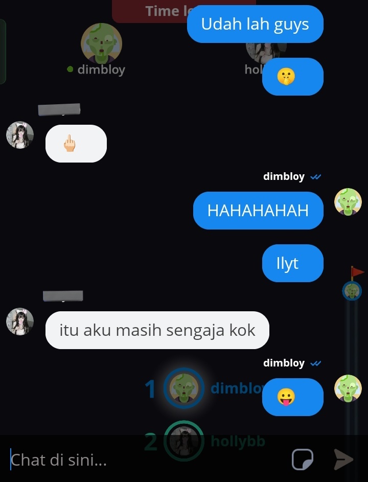 Orang gk mau kalah adalah pacar gua