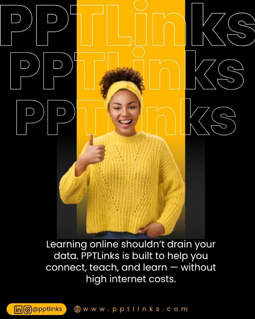 pptlinks's tweet image. More learning, less data!
PPTLinks helps you stay connected without the heavy internet bill.
3 ways we save your data ⬇️
⚡ Works on slow internet
📄 Compressed slides, same quality
#LearnSmart #OnlineEducation #PPTLinks #SaveData #EdTechInnovation