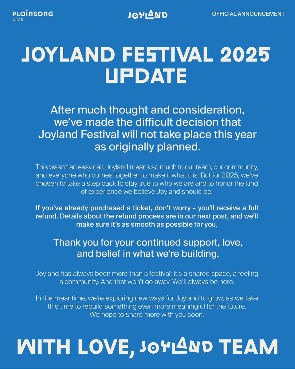 kolonigigs_'s tweet image. Festival tahun ini:

We The Fest &amp;gt;&amp;gt; Absen ❌❌
Joyland Festival &amp;gt;&amp;gt; Absen ❌❌ 🆕🆕

NOoooooooOoooooOoOo 😭😭😭😭😭😭
