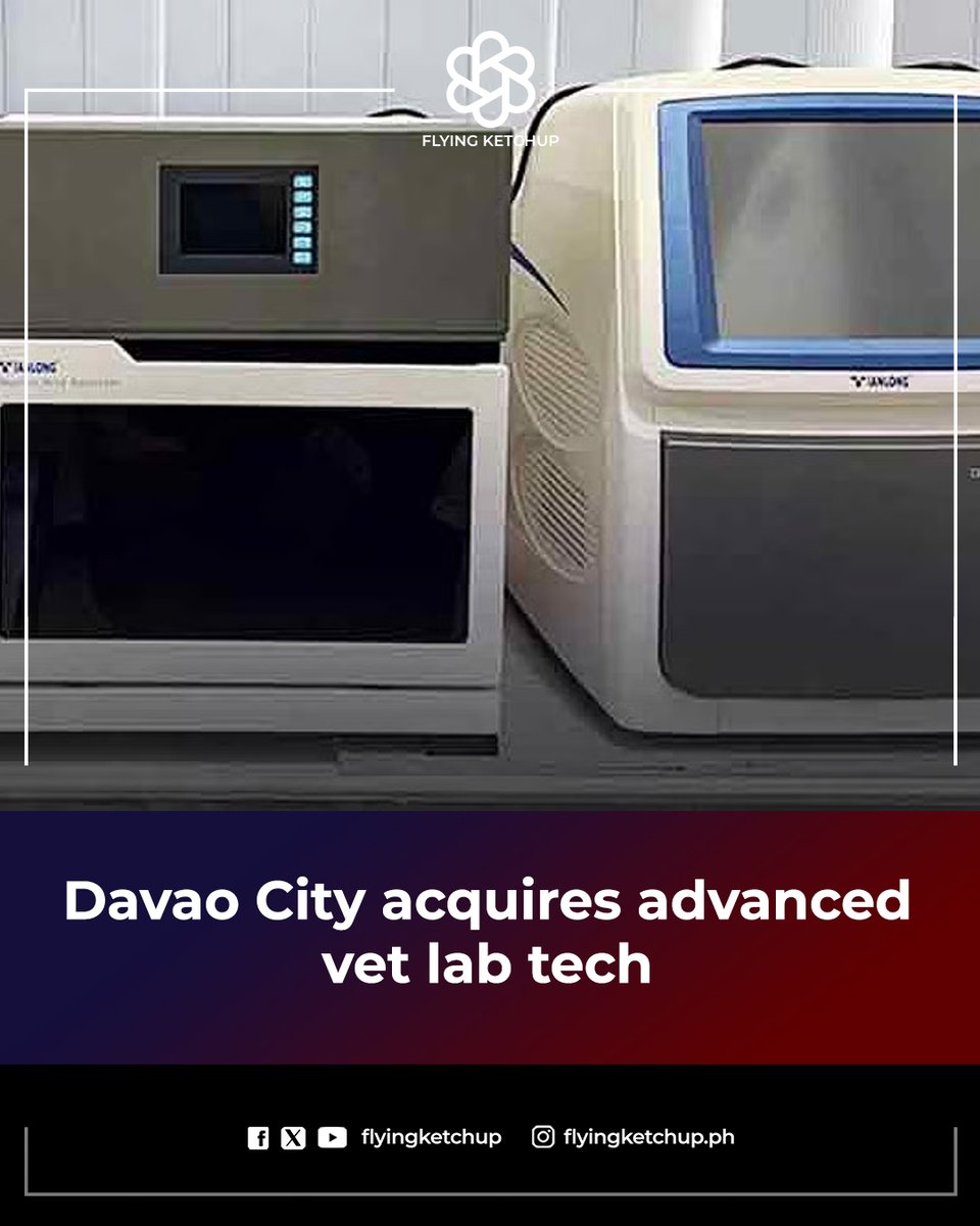 GOOD NEWS: Davao City is set to become the first local government unit capable of independently offering diagnostic testing services for various transboundary animal diseases, such as the ASF virus, Avian Influenza, and others. 😮

#FlyingKetchup
