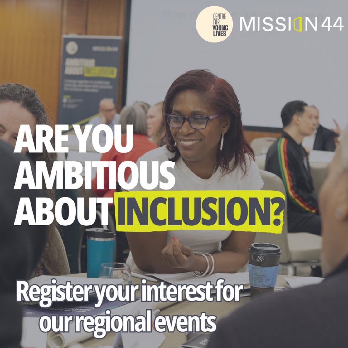Centre for Young Lives (@cfyounglives) on Twitter photo Are you ambitious about inclusion?
In partnership with <a href="/mission44/">Mission 44</a>, Centre for Young Lives is hosting a series of events will bring together educators, academy trusts, local authorities, policymakers, funders, community organisations and young people, to explore what practical Are you ambitious about inclusion?
In partnership with <a href="/mission44/">Mission 44</a>, Centre for Young Lives is hosting a series of events will bring together educators, academy trusts, local authorities, policymakers, funders, community organisations and young people, to explore what practical