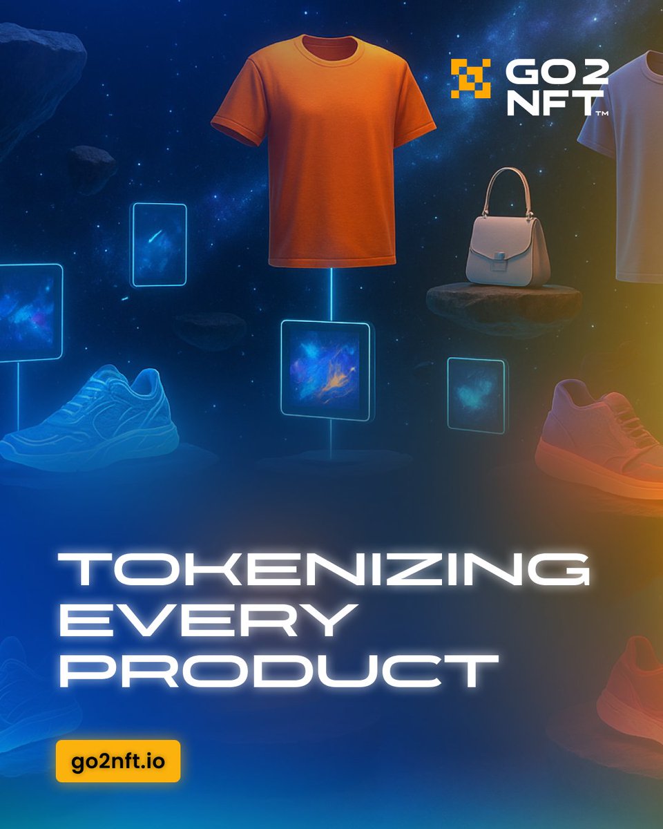 New week. Same mission.

At Go2NFT we’re turning everyday products into Real-World Products Tokenization.

Physical products with a digital certificate that proves authenticity and unlocks perks.

This week, let’s push the limits of what can be tokenized.

What’s one product
