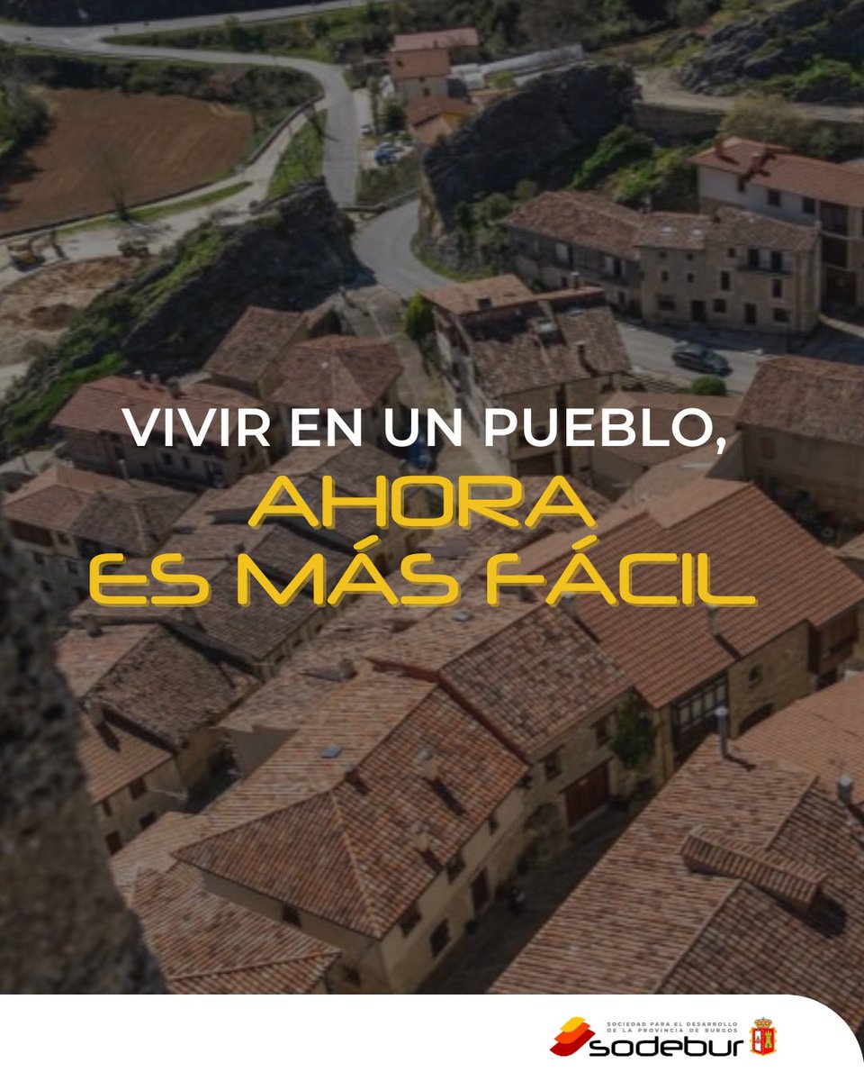 SODEBUR (@sodebur) on Twitter photo SODEBUR ayuda a quienes fijen su residencia en municipios rurales de la provincia de Burgos en 2025.
💶 Hasta 3.500 € por gastos de asentamiento.
📅 Solicita tu ayuda antes del 31/12.
ℹ️ Más info en 👉 sodebur.es/convocatoria-p…
#BURGOSRural #RetoDemografico #DesarrolloRural SODEBUR ayuda a quienes fijen su residencia en municipios rurales de la provincia de Burgos en 2025.
💶 Hasta 3.500 € por gastos de asentamiento.
📅 Solicita tu ayuda antes del 31/12.
ℹ️ Más info en 👉 sodebur.es/convocatoria-p…
#BURGOSRural #RetoDemografico #DesarrolloRural