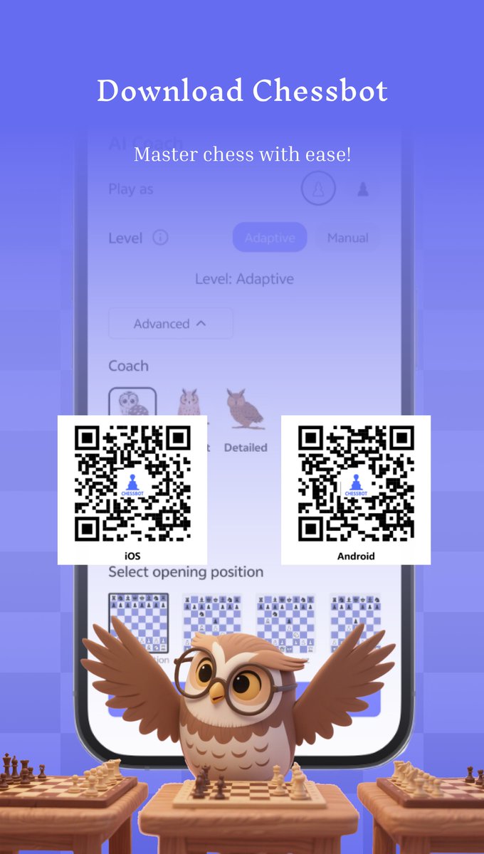 JerryHu657989's tweet image. Too many beginners delay castling, unaware that a king in the center becomes a liability the moment files open. Castle early—not for points, but for survival.
Download Chessbot today and start tracking your chess journey!
#Chessbot  #AIChessCoach #ChessApp #LearnChess #Chess