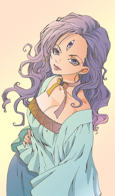 #みなさんの創作の神様キャラを見せてください インディちゃんをどうぞ。2020年のですがこれもイラレのパスで塗っていますね。