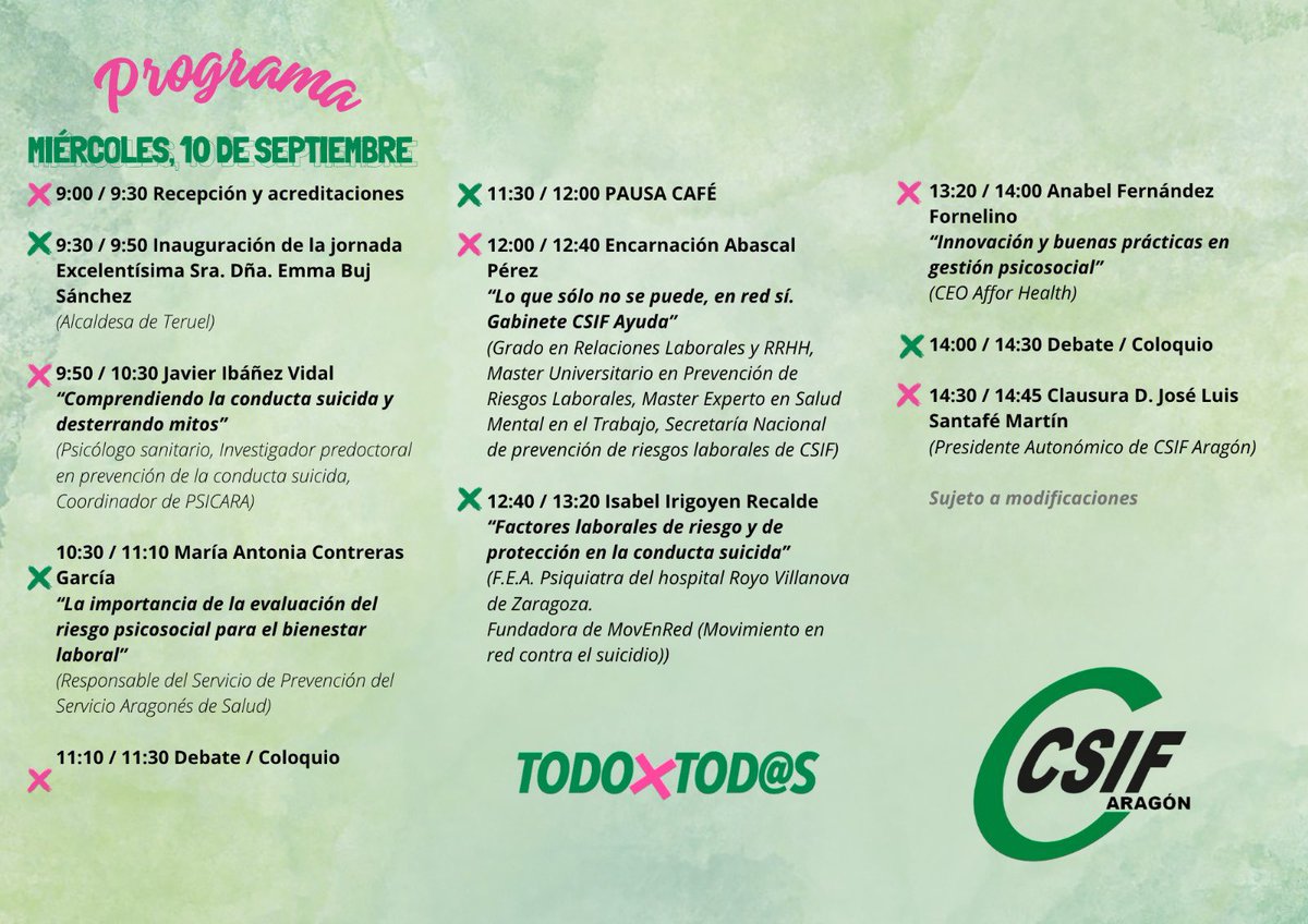 CSIF PRL Nacional (@csif_prl) on Twitter photo #CSIF te invita a la JORNADA DE PREVENCIÓN DEL SUICIDIO EN EL ÁMBITO LABORAL 
📆 10 Septiembre 2025
🕘 Horario: 9h a 15h 
📍Teruel y ON LINE 
Ya puedes inscribirte 👉🏻: csif.es/es/articulo/te… o a través del QR #CSIF te invita a la JORNADA DE PREVENCIÓN DEL SUICIDIO EN EL ÁMBITO LABORAL 
📆 10 Septiembre 2025
🕘 Horario: 9h a 15h 
📍Teruel y ON LINE 
Ya puedes inscribirte 👉🏻: csif.es/es/articulo/te… o a través del QR