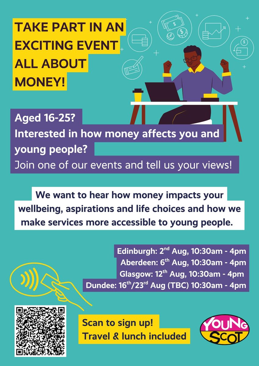 📱Scan the code below to book your spot or head over to tinyurl.com/YoungScotMoney… to find out more!