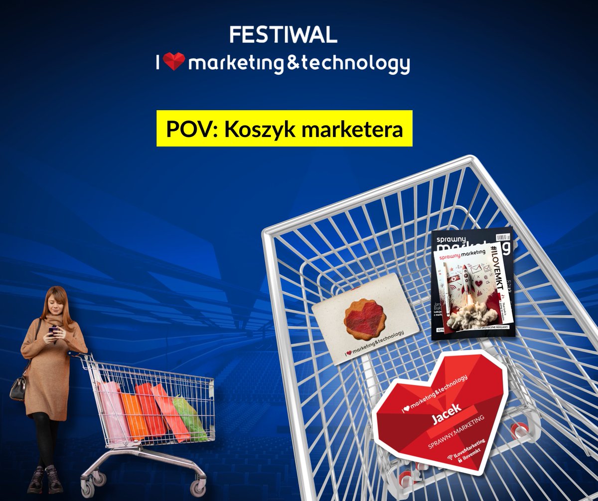 W Twoim koszyku nie może zabraknąć:
📚 magazynów,
🍪 pysznego ciacha i oczywiście
🎟️ identyfikatora, który dostaniesz po zakupie biletu na nasz festiwal! ✨

🛒 Dokończ swoje zakupy: ilovemkt.pl