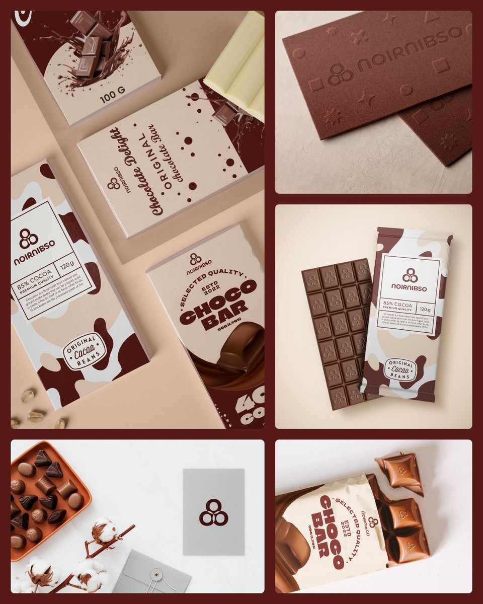 NizamAkon's tweet photo. noirnibso chocolate packaging
.
#theobromacacao #minimallogo #chocolatebrand
#bean #cacaobean #cacao #cacaotree #chocolate #logo #noirnibso #milkcake #chocolatecake #milkcoffee #chocolatebars #hotchocolate #whitechocolate #milkchocolate #darkchocolate #bakingchocolate https://t.co/bbu2LHYBEi