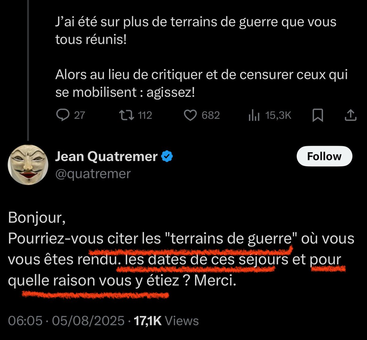 CaronAymericoff's tweet photo. Le type qui fait croire qu’il est journaliste, Quatremer, s’en prend maintenant au spécialiste de droit international @jsoufi, lequel défend les droits des Palestiniens, en lui faisant passer un interrogatoire qui lui a été soufflé par le Mossad. https://t.co/pAfBeIGXpg