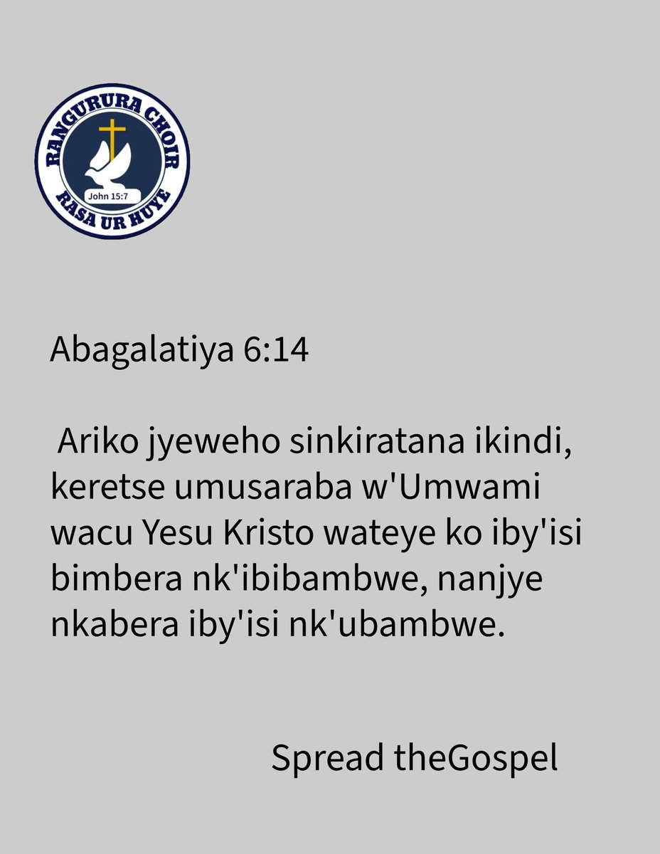 Galatians 6:14 NIV

[14] May I never boast except in the cross of our Lord Jesus Christ, through which the world has been crucified to me, and I to the world.