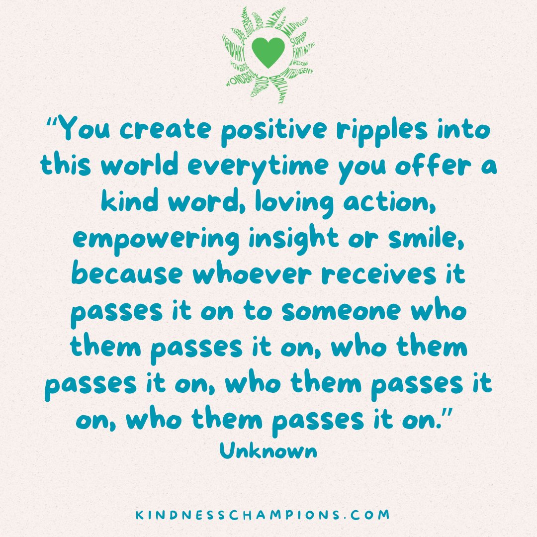 KindnessChamps's tweet photo. Kindness Champions you create positive ripples🥰
We Love You❤️
#StrongerTogether💪🏽💪🏿💪🏾💪🏻💪🏼
#Ubuntu🌻
#positiveripples💞 https://t.co/zKJ8Gpavz8