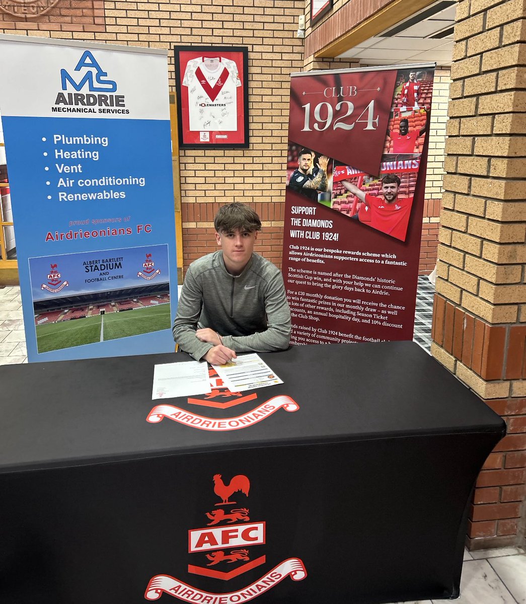 Congratulations to S5 pupil Cooper who has recently signed for <a href="/AirdrieoniansFC/">Airdrieonians FC</a>. Wishing you every success with your first step into Professional Football. 👏🏻👏🏻