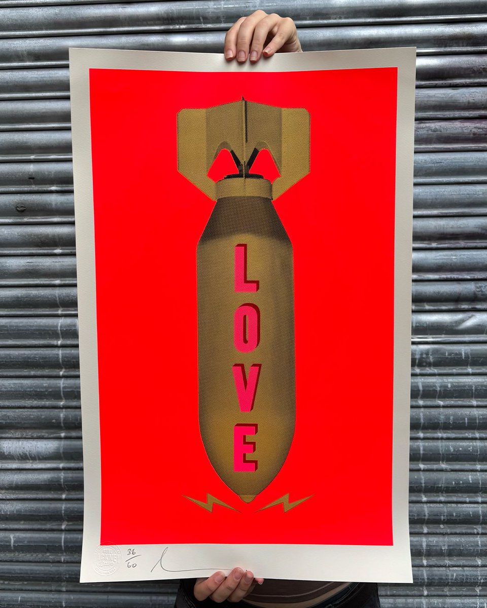 Bring joy, energy, and a bold pop of colour into your space with Love Bomb by Real Hackney Dave💥❤️

Only 60 prints available. A bold, limited edition that won’t stick around for long!

l8r.it/b2cf